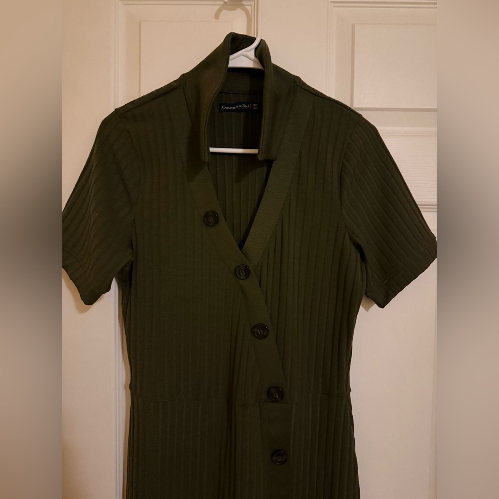 Abercrombie & Fitch - Midi Ribbed Buttoned Dress … - image 2